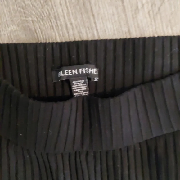 Eileen Fisher Ribbed Knit Pull-on pant black Minimalist Medium - Picture 8 of 9